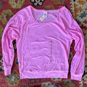 NWT PINK Victoria’s Secret University Pink Long Sleeve Shirt